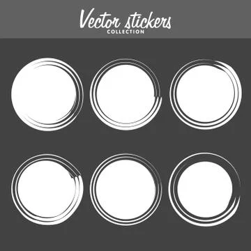 Vector set of vintage ink painted labels for greetings, promotion and logo 스톡 일러스트