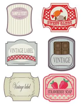 Vector set vintage labels Stock-Illustration