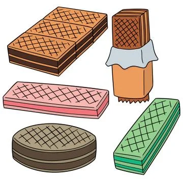 Vector set of wafer Stock Illustration