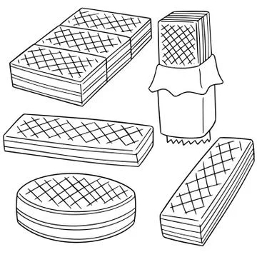 Vector set of wafer Stock Illustration