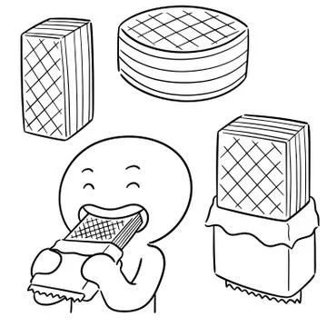 Vector set of wafer Stock Illustration