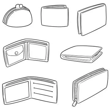 Vector set of wallet Stock Illustration