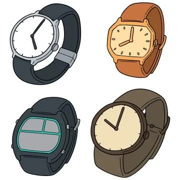 Vector set of watch Stock Illustration
