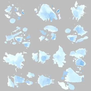 Vector set of water color brushes Illustrazione stock