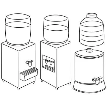 Vector set of water cooler Stock Illustration