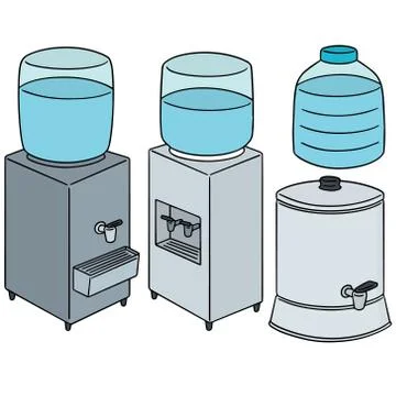 Vector set of water cooler Stock Illustration