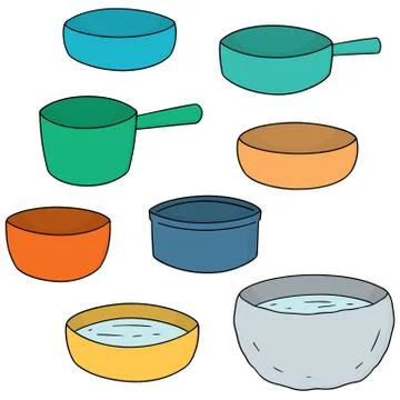 Vector set of water dipper Stock Illustration