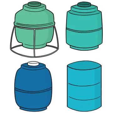 Vector set of water storage tank Stock Illustration