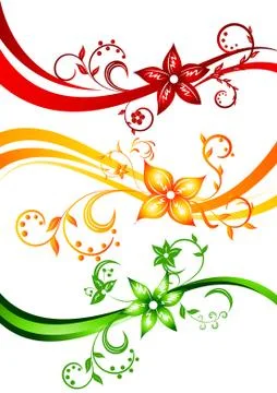 Vector set wavy background Stock Illustration