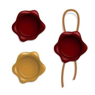 Vector set of wax seals Stock Illustration