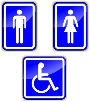 Vector set of wc signs Stock Illustration