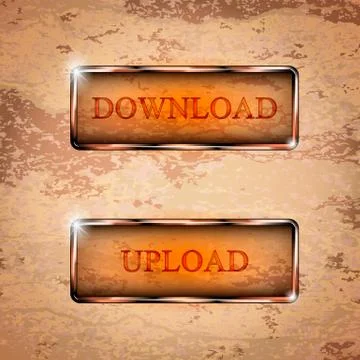 The vector set of web buttons Stock Illustration