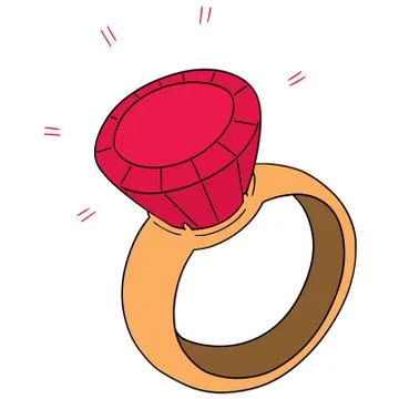 Vector set of wedding ring Stock Illustration