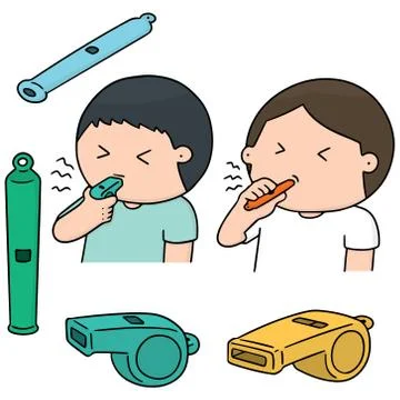 Vector set of whistle Stock Illustration