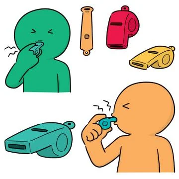 Vector set of whistle Stock Illustration