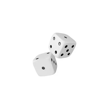 Vector set of white 3D dice for board games, gambling on a white background. 스톡 일러스트