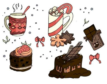 Vector set of winter elements Stockillustratie