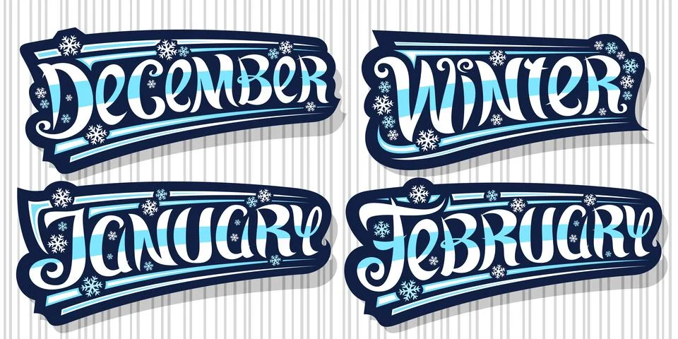 Vector set for Winter Stock Illustration