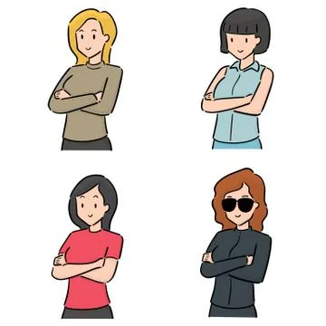 Vector set of women Stock Illustration