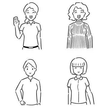 Vector set of women Stock Illustration