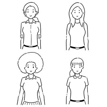 Vector set of women Stock Illustration