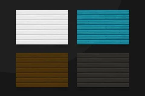 Vector Set of wood texture background. Stock Illustration