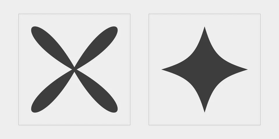 Vector set of Y2K. Big collection of abstract graphic geometric symbols. Flat イラスト素材