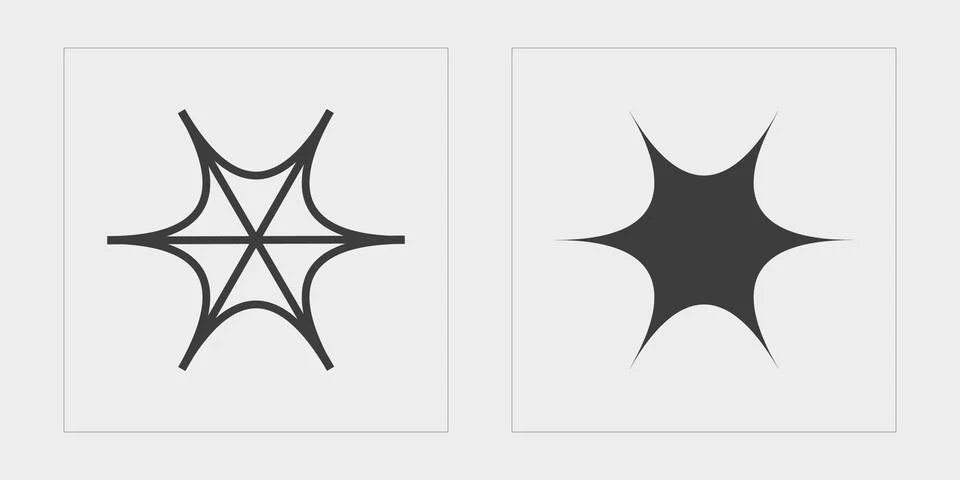 Vector set of Y2K. Big collection of abstract graphic geometric symbols. For Stock Illustration