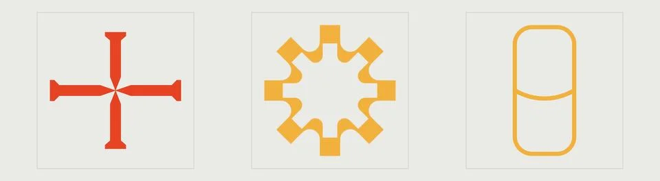 Vector set of Y2K. Big collection of abstract graphic geometric symbols Stockillustratie