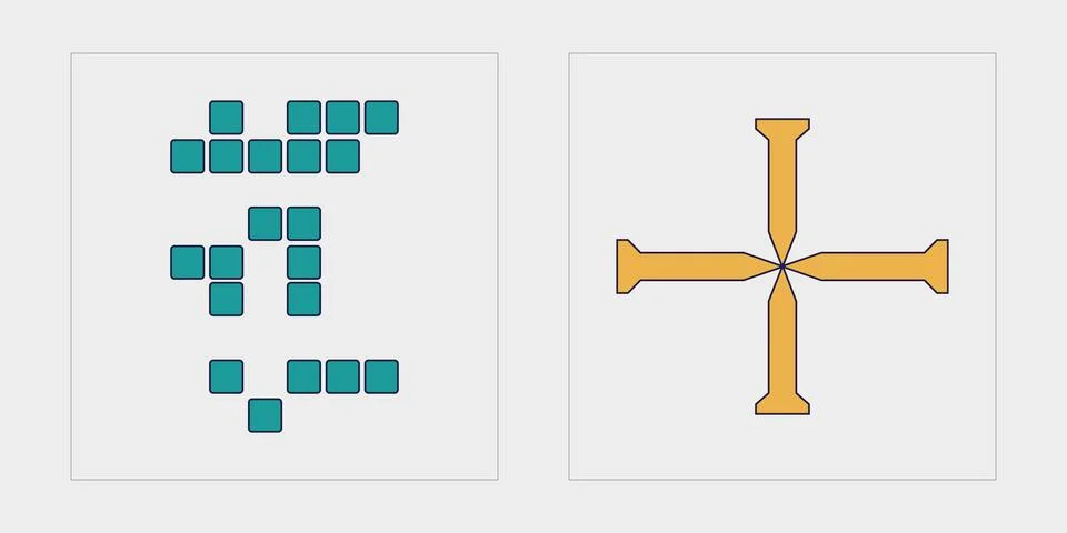 Vector set of Y2K. Big collection of abstract graphic geometric symbols. For 스톡 일러스트