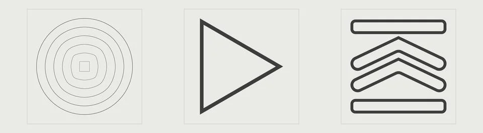 Vector set of Y2K. Big collection of abstract graphic geometric symbols Stock Illustration