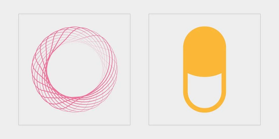 Vector set of Y2K. Big collection of abstract graphic geometric symbols イラスト素材