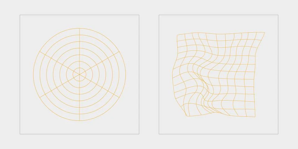 Vector set of Y2K. Big collection of abstract graphic geometric symbols. Objects Illustrazione stock