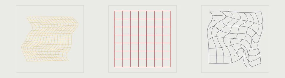 Vector set of Y2K. Big collection of abstract graphic geometric symbols イラスト素材