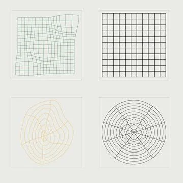 Vector set of Y2K. Big collection of abstract graphic geometric symbols. Flat イラスト素材