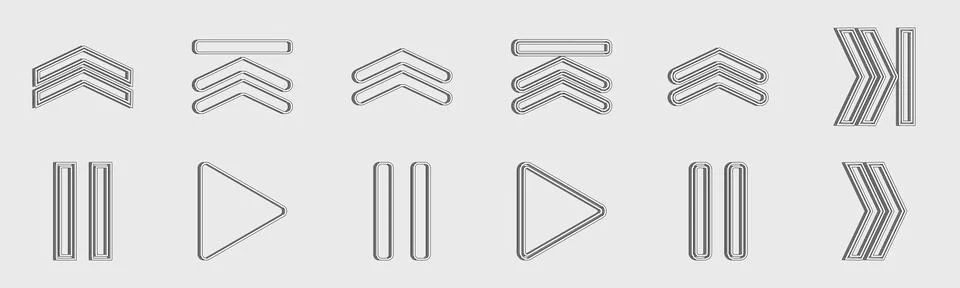 Vector set of Y2K. Collection of abstract graphic geometric symbols. Frames イラスト素材