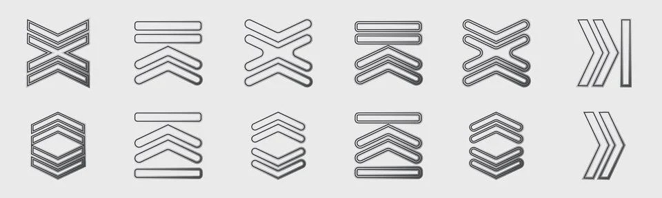 Vector set of Y2K. Collection of abstract graphic geometric symbols. Objects in イラスト素材