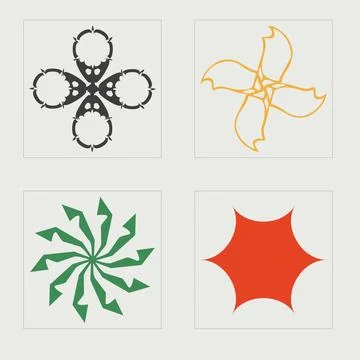 Vector set of Y2K. Extraordinary Graphic Assets. Modern abstract forms. 스톡 일러스트