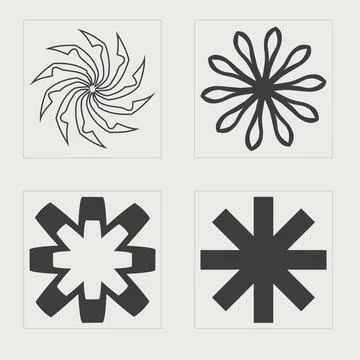 Vector set of Y2K. Extraordinary Graphic Assets. Templates for notes, posters. Stockillustratie