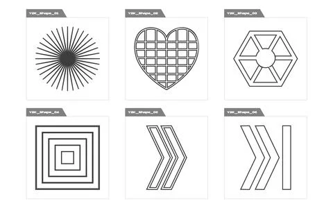 Vector set of Y2K. Extraordinary Graphic Assets. Elements for graphic decoration 库存插图