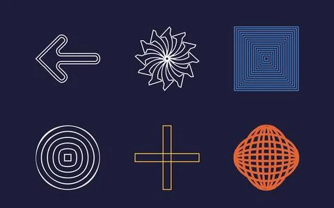 Vector set of Y2K. Extraordinary Graphic Assets. For modern T-shirts designed. Stock Illustration