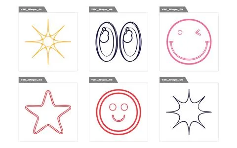 Vector set of Y2K. Extraordinary Graphic Assets. For modern T-shirts designed. イラスト素材