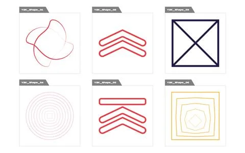 Vector set of Y2K. Extraordinary Graphic Assets. Elements for graphic decoration Stock Illustration