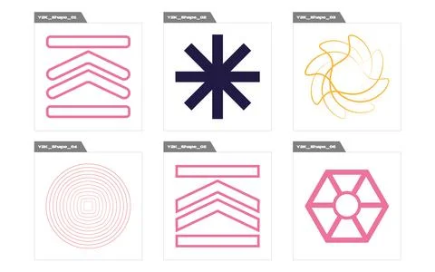 Vector set of Y2K. Extraordinary Graphic Assets. Elements for graphic decoration Illustrazione stock