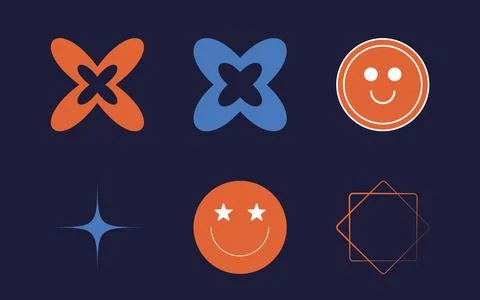 Vector set of Y2K. Extraordinary Graphic Assets. Elements for graphic decoration Stock Illustration