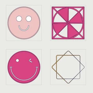 Vector set of Y2K. Extraordinary Graphic Assets. For modern T-shirts designed. Stock Illustration