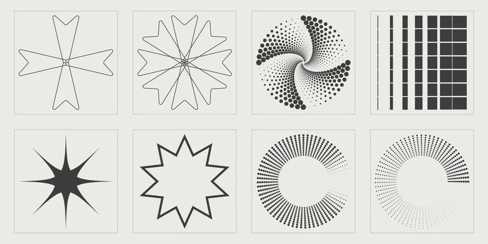 Vector set of Y2K. Extraordinary Graphic Assets. Flat minimalist icons. イラスト素材