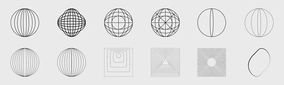 Vector set of Y2K. Large set of retro objects for design. ornaments for Illustrazione stock