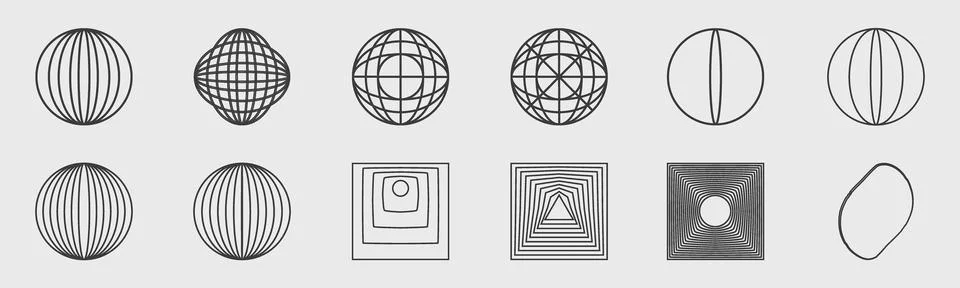 Vector set of Y2K. Large set of retro objects for design. Objects in y2k style. Stock Illustration