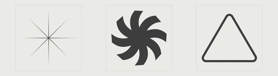 Vector set of Y2K. Large set of retro objects for design. Modern abstract forms. Stock Illustration